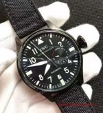 Fake IWC Big Pilots Watch Black PVD Power Reserve 46mm